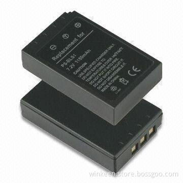 Camera Battery with Built-in Circuit Protection, CE Certified